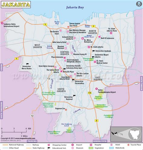 map of jakarta city.
